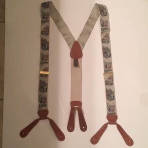 Limited Edition Silk and Leather Suspenders